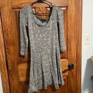 black and white striped dress